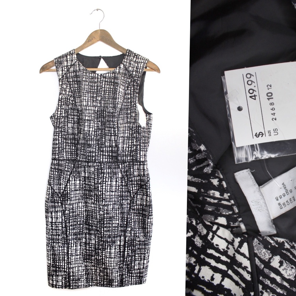 H&M NWT Bold Patterned Midi Dress 10